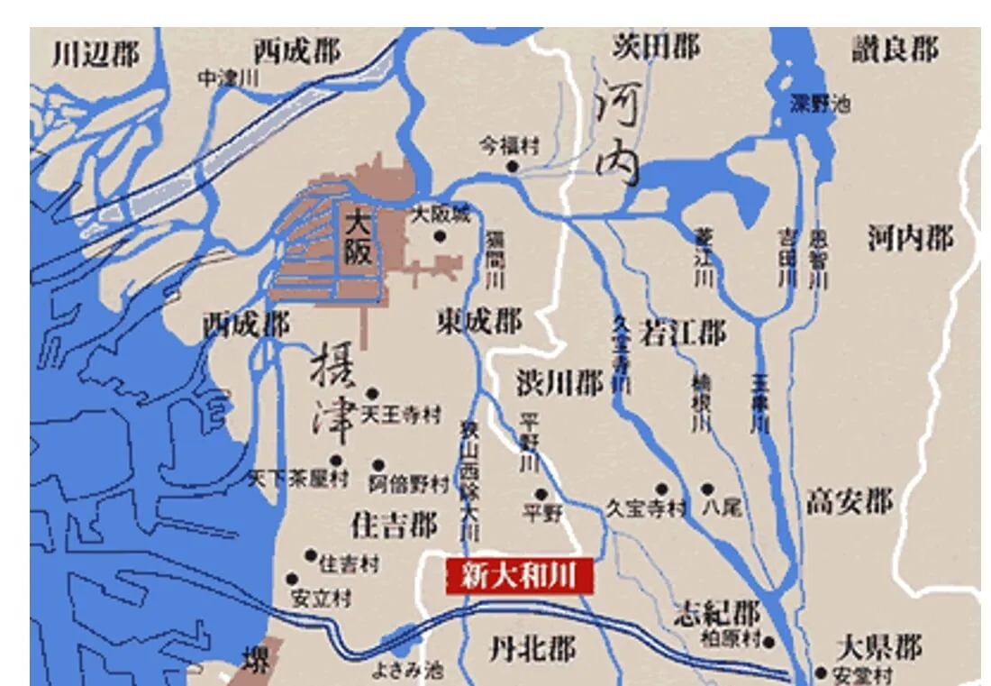 東大阪の旧大和川下流域図