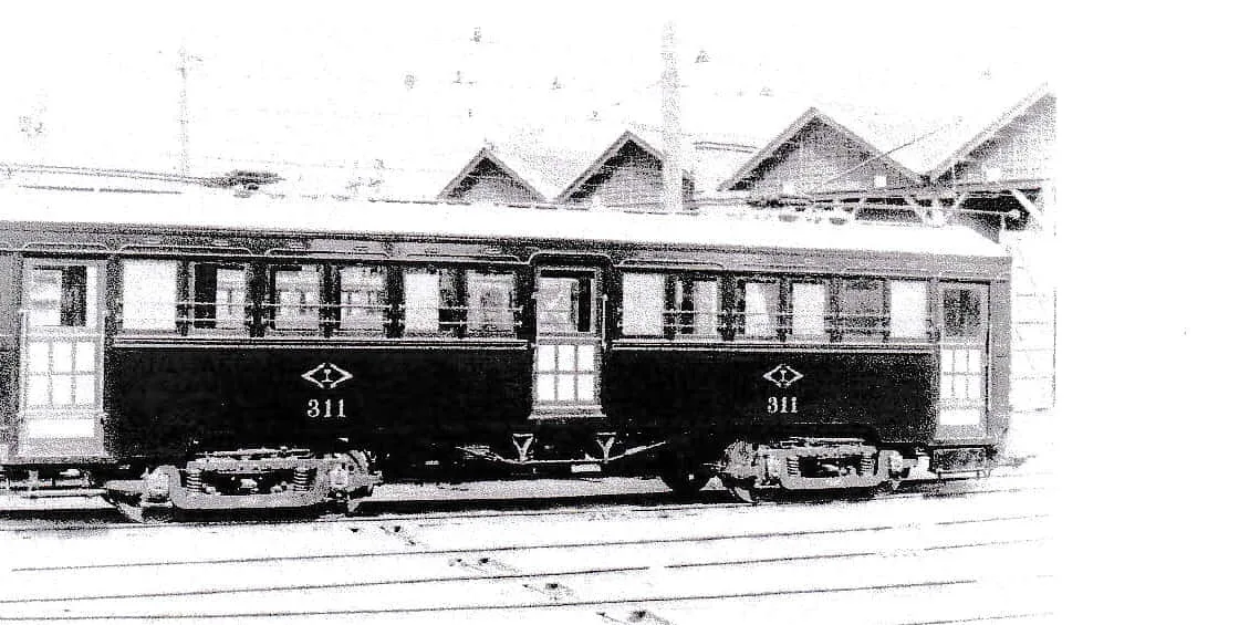 1920年に製造された阪神電気鉄道向けの路面電車（車番311）